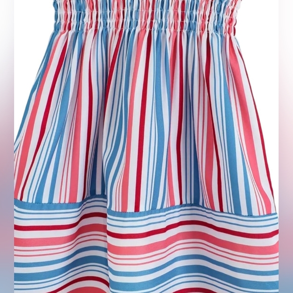 Girls Fun Striped Summer Dress - Picture 5 of 9